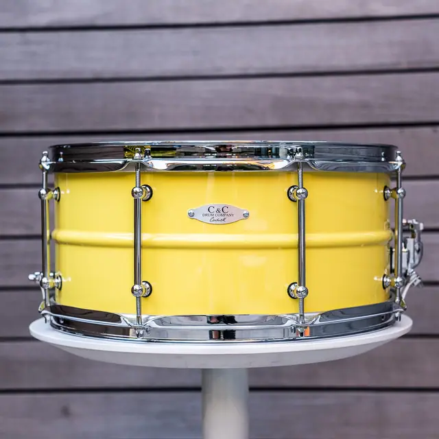 C&C · Aluminium Snare · Wattle Yellow Gloss · 14x6.5