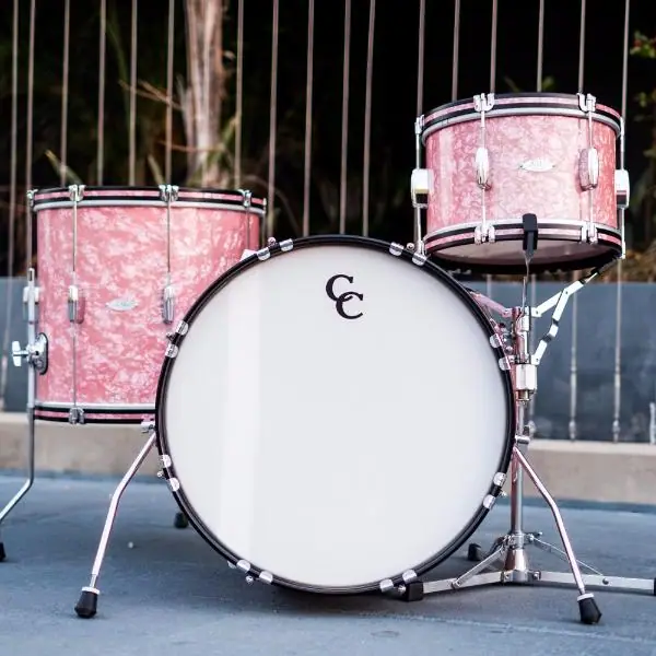 C&C PDI · Bop Beat · Rose Marine Pearl w/ Wood Hoops